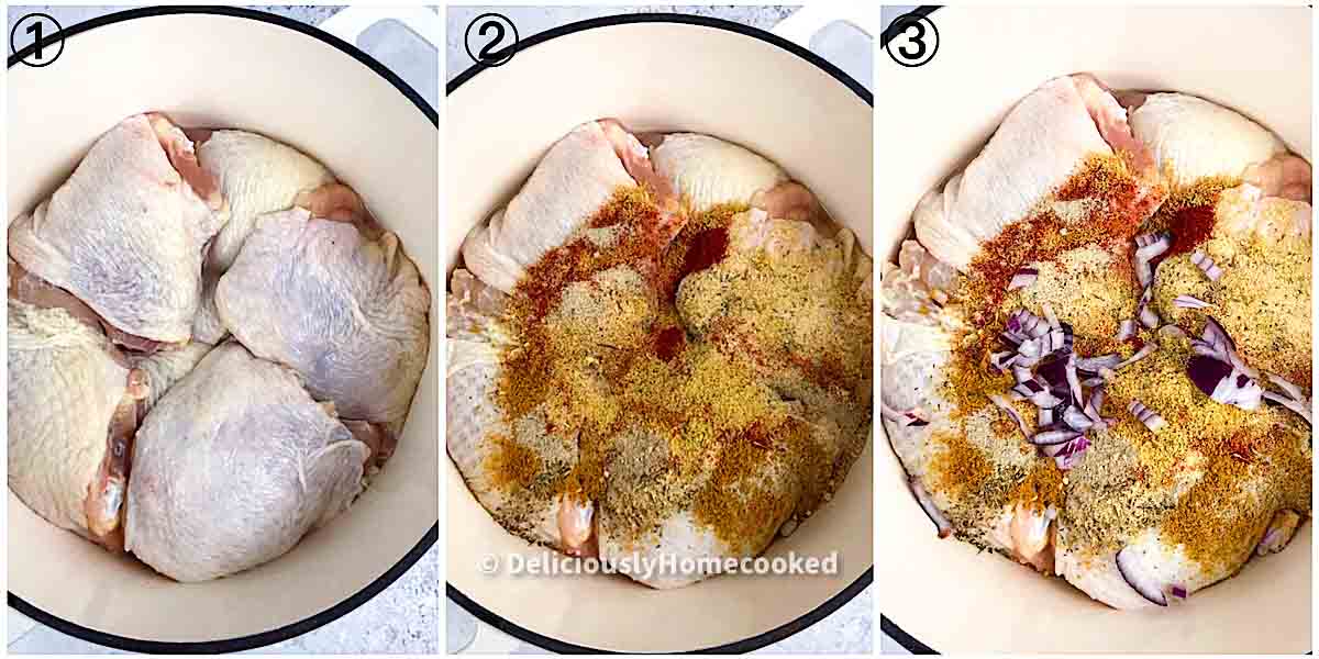 Boiled chicken thighs how to boil chicken thighs Deliciously Home Cooked