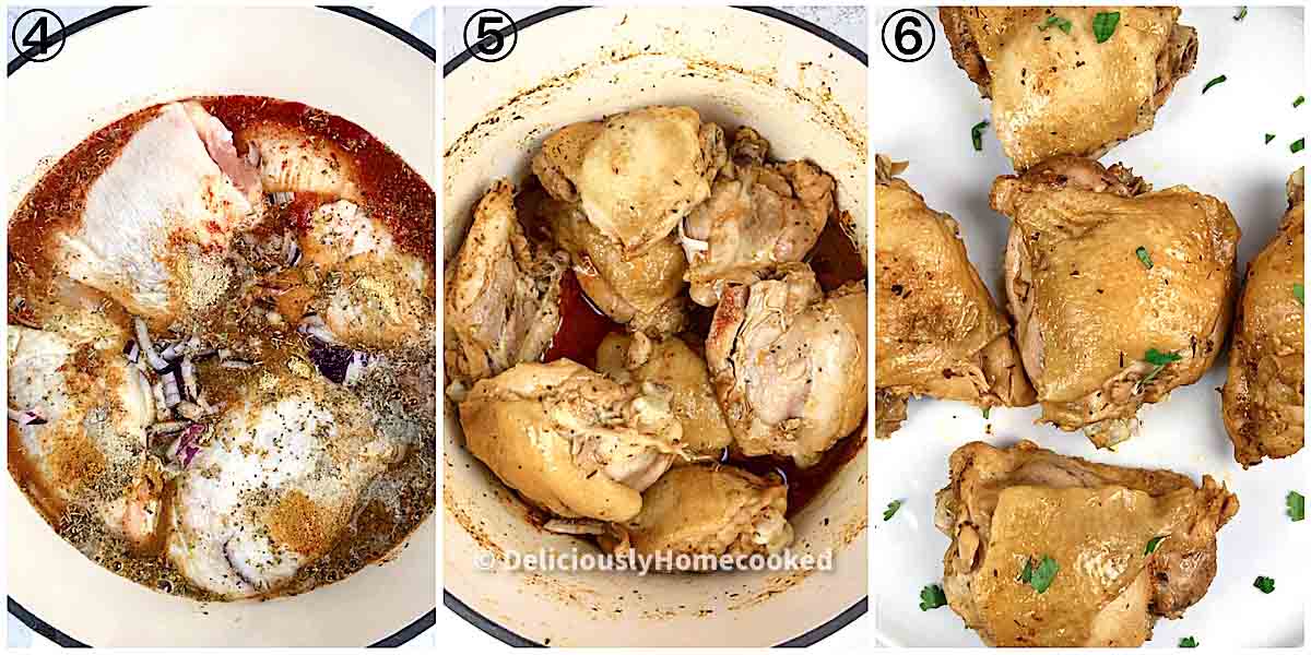 Boiled chicken thighs how to boil chicken thighs Deliciously Home Cooked