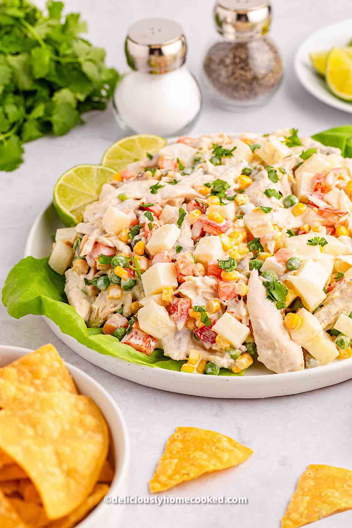 Mexican chicken salad recipe - Deliciously Home Cooked
