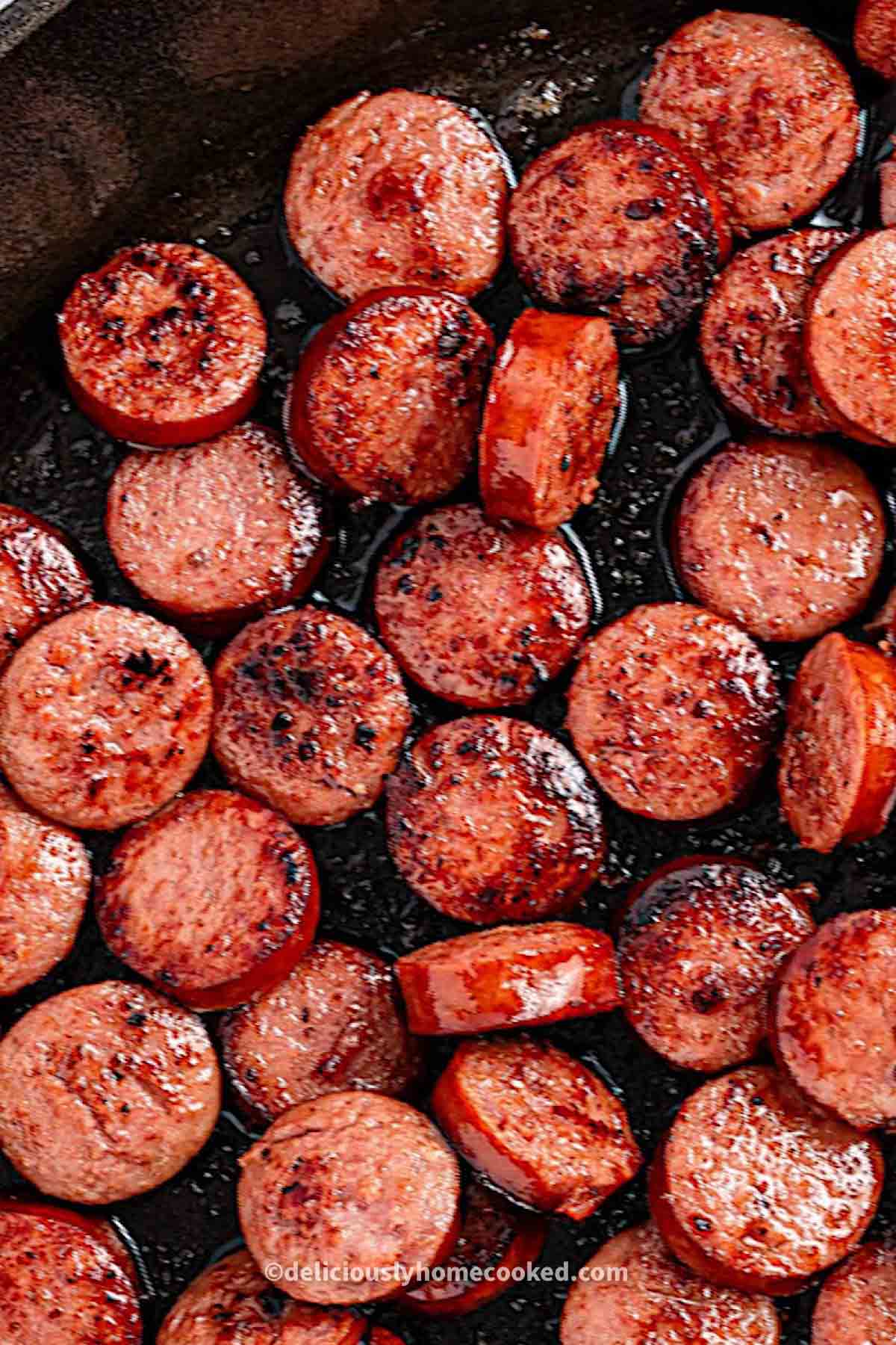 How to cook kielbasa on the stove top Deliciously Home Cooked