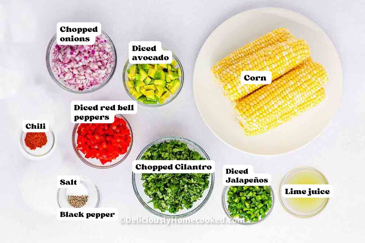 Chili corn salsa - Deliciously Home Cooked