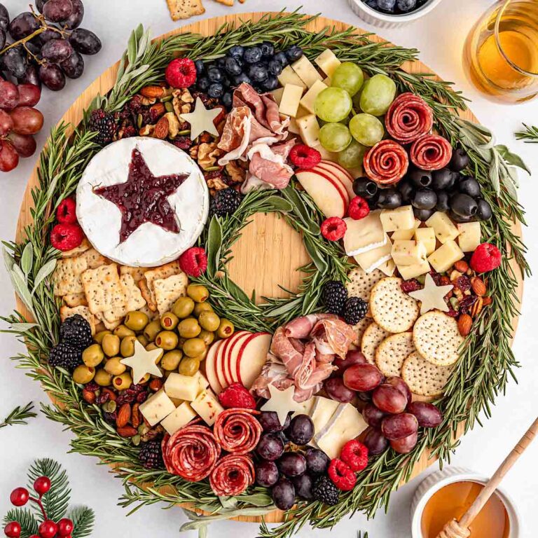 Wreath charcuterie board