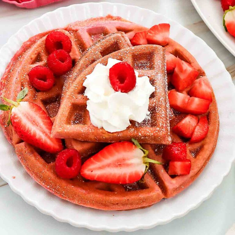 Pink waffles recipe