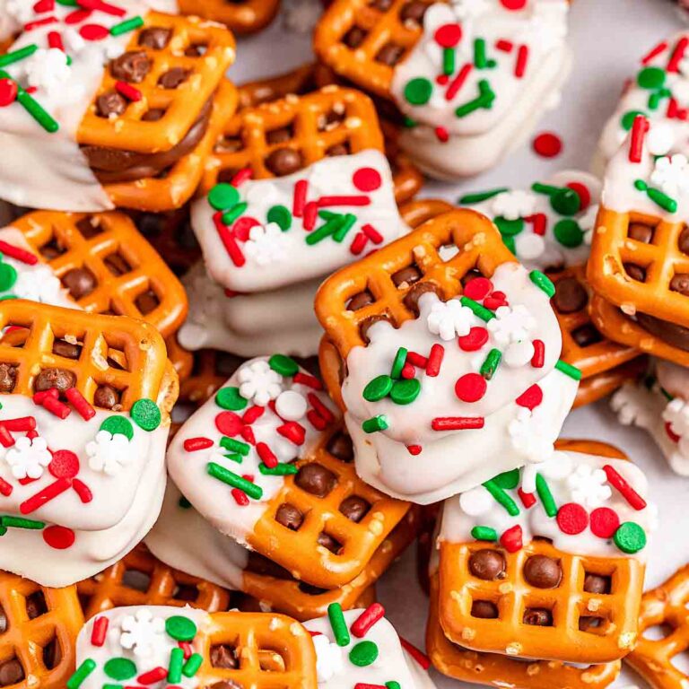 Christmas rolo pretzel  sandwiches