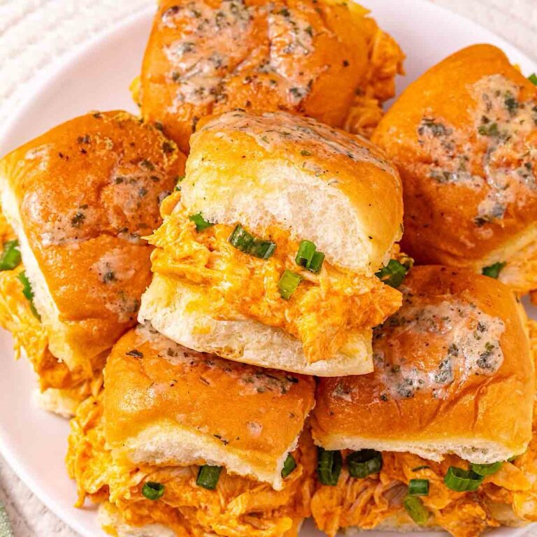 Buffalo chicken sliders