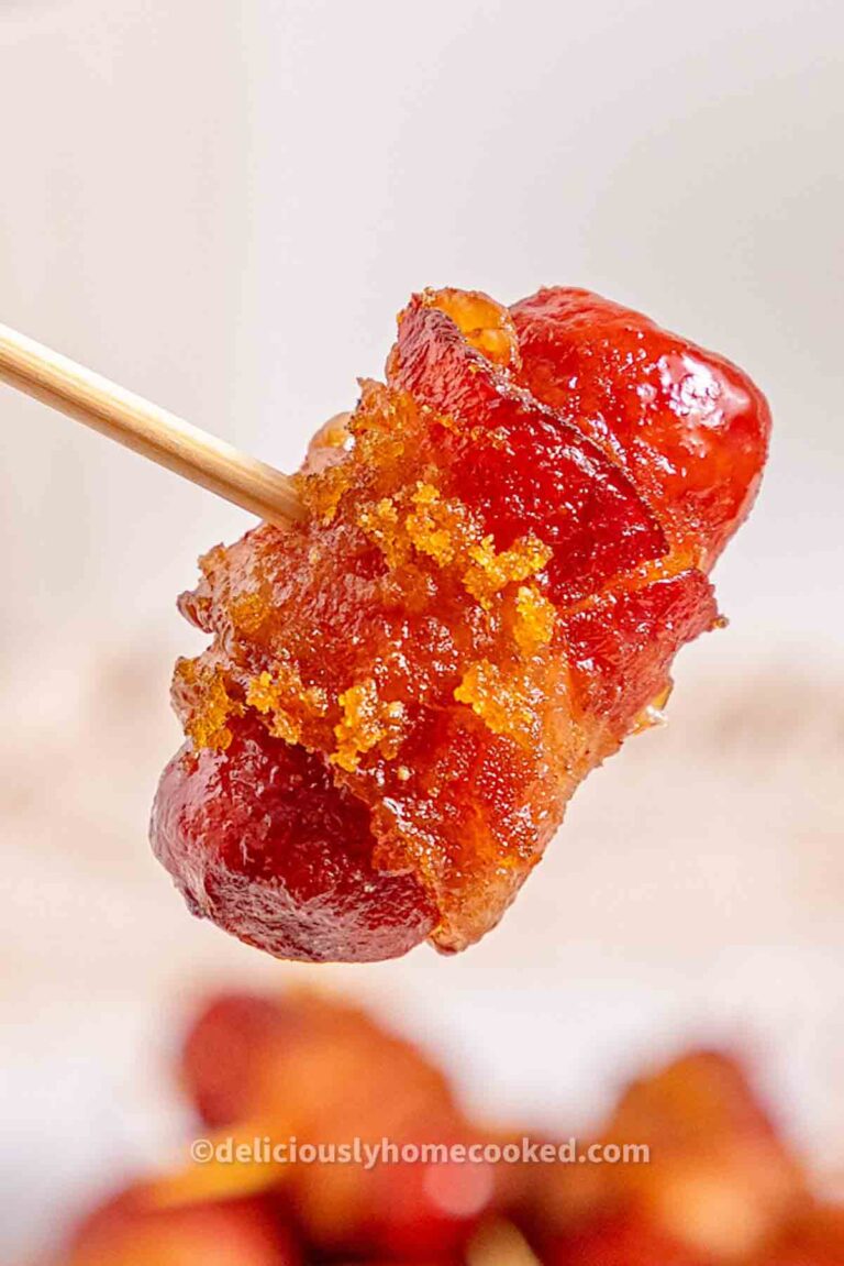 Sweet and Savory Brown Sugar Bacon Wrapped Smokies