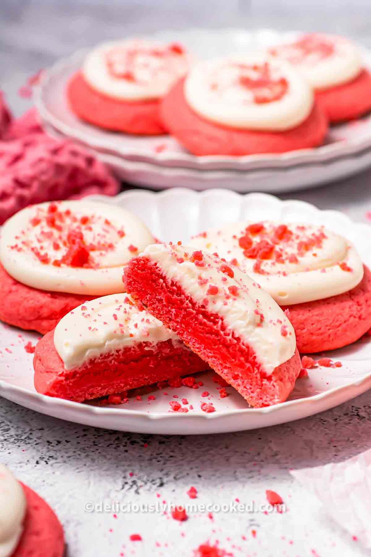 Crumbl Pink Velvet Cookies Copycat Recipe