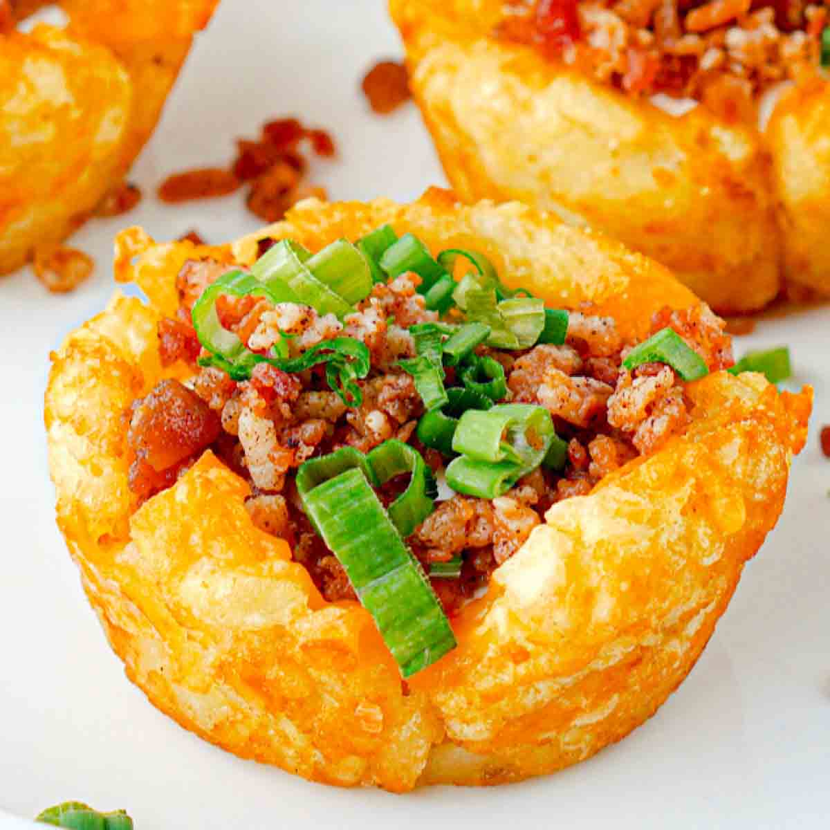 Loaded Tater tot cups