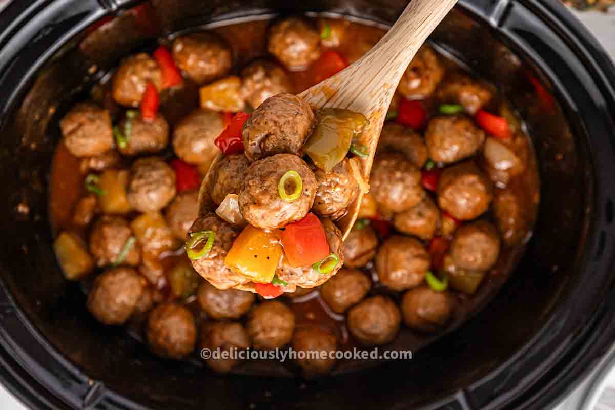 Easy Slow Cooker Sweet and Sour Meatballs Recipe