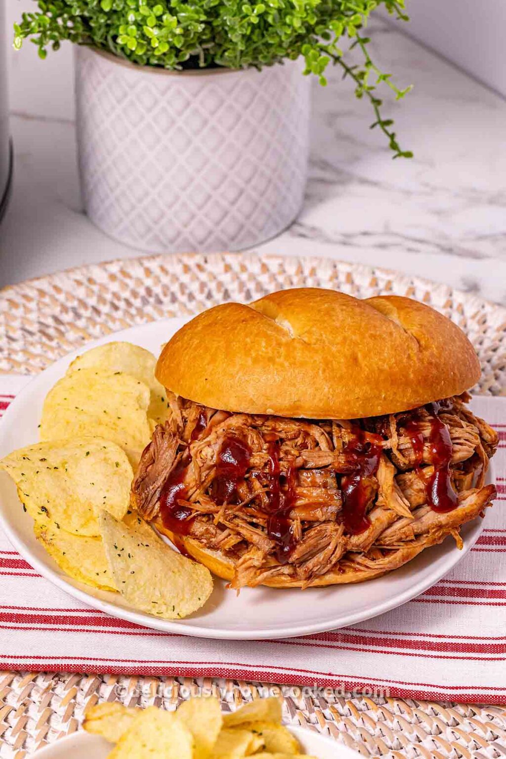 Slow Cooker BBQ Pulled Pork That’s Tender and Juicy.